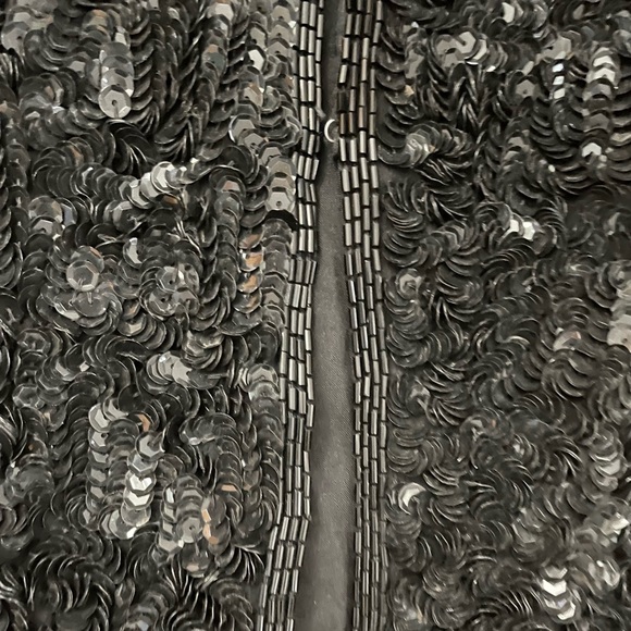 Vintage Black Sequin Jacket - Picture 9 of 11